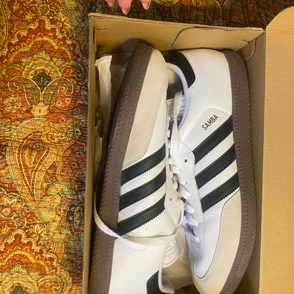 Adidas Samba Classic White and Black Men's Shoes